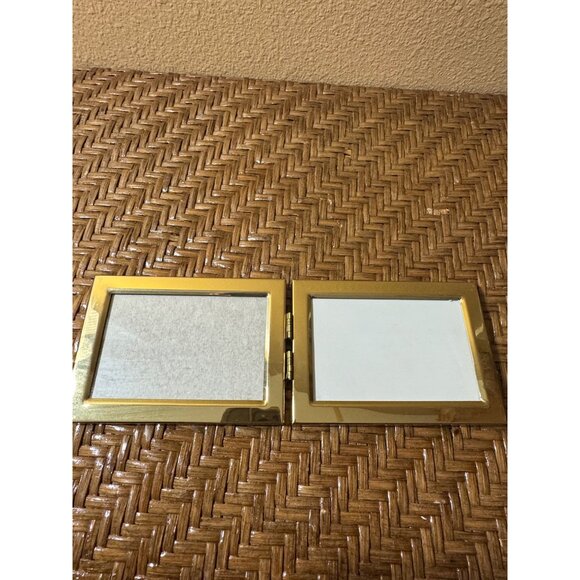 Vintage 70's Double Hinged Brass Picture Frame - Picture 2 of 5